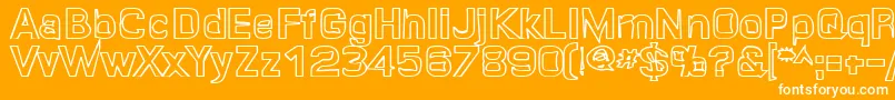 Quroh Font – White Fonts on Orange Background