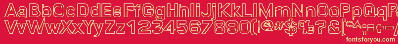 Quroh Font – Yellow Fonts on Red Background