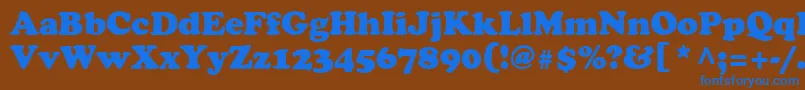 Cupertino Font – Blue Fonts on Brown Background