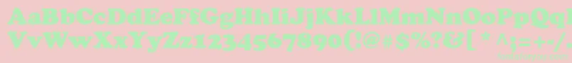 Cupertino Font – Green Fonts on Pink Background