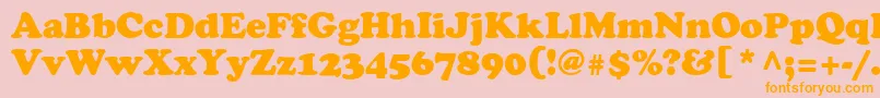 Cupertino Font – Orange Fonts on Pink Background