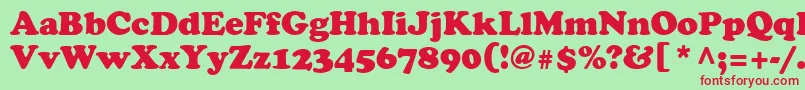 Шрифт Cupertino – красные шрифты на зелёном фоне