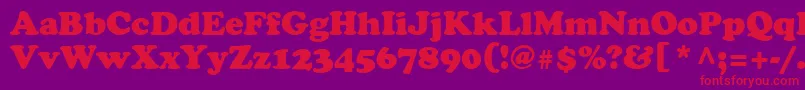 Cupertino Font – Red Fonts on Purple Background