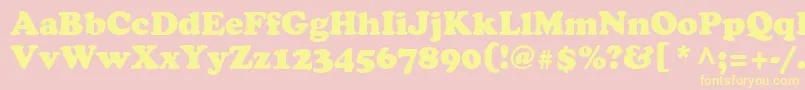 Cupertino Font – Yellow Fonts on Pink Background