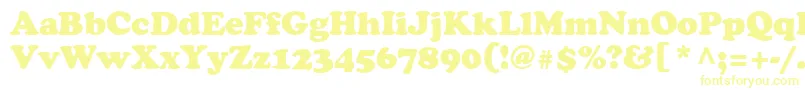 Cupertino Font – Yellow Fonts on White Background