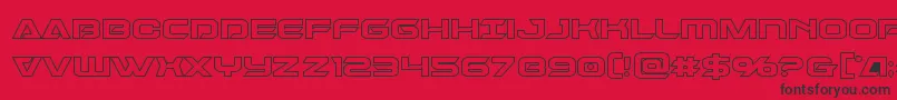 Dameronboldout Font – Black Fonts on Red Background