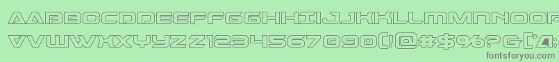 Dameronboldout Font – Gray Fonts on Green Background