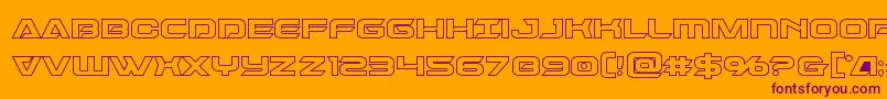 Dameronboldout Font – Purple Fonts on Orange Background