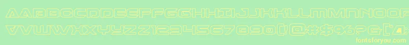 Dameronboldout Font – Yellow Fonts on Green Background
