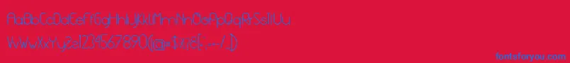 Aghila Font – Blue Fonts on Red Background