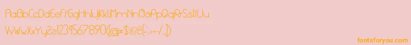 Aghila Font – Orange Fonts on Pink Background