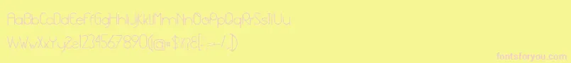 Aghila Font – Pink Fonts on Yellow Background