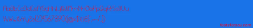Aghila Font – Red Fonts on Blue Background