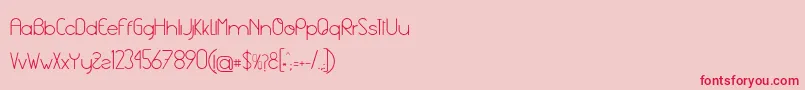 Aghila Font – Red Fonts on Pink Background