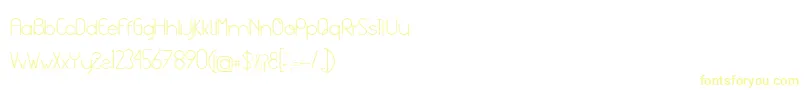 Aghila Font – Yellow Fonts on White Background