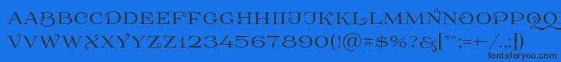 Шрифт Prida61 – чёрные шрифты на синем фоне