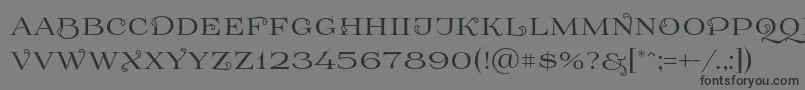 フォントPrida61 – 黒い文字の灰色の背景