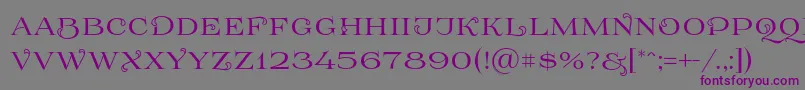 Prida61 Font – Purple Fonts on Gray Background