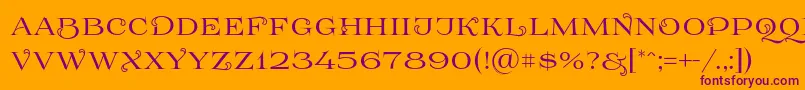 More about Prida61 Font Prida61 Font – Purple Fonts on Orange Background