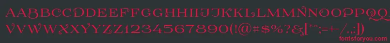 Prida61 Font – Red Fonts on Black Background