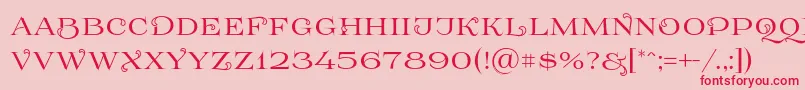 Prida61 Font – Red Fonts on Pink Background