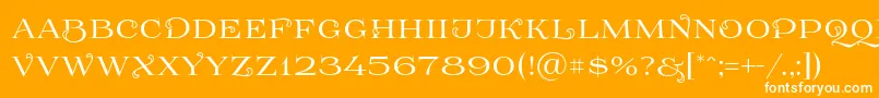 フォントPrida61 – オレンジの背景に白い文字