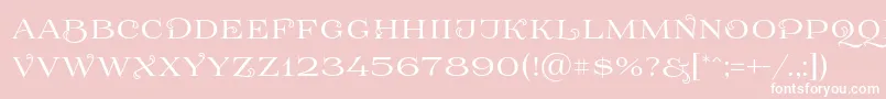 Prida61 Font – White Fonts on Pink Background