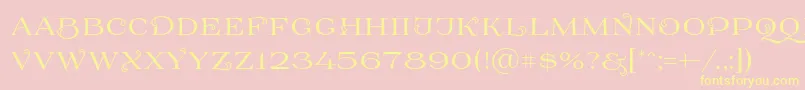 Prida61-Schriftart – Gelbe Schriften auf rosa Hintergrund