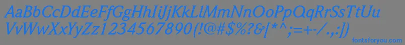 WeidemannstdMediumitalic Font – Blue Fonts on Gray Background