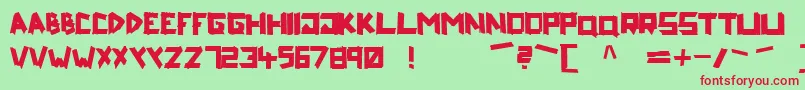 Riptape Font – Red Fonts on Green Background