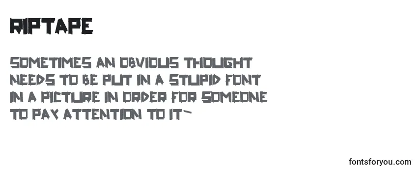Review of the Riptape Font