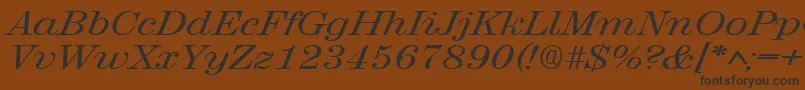 RubyscriptbroadRegular Font – Black Fonts on Brown Background