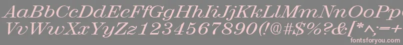 RubyscriptbroadRegular Font – Pink Fonts on Gray Background