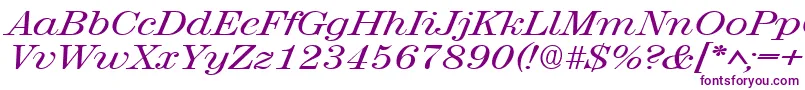 RubyscriptbroadRegular Font – Purple Fonts on White Background