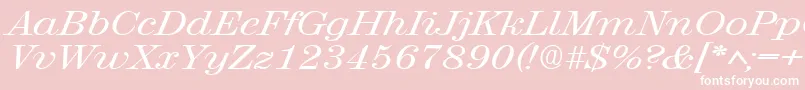 RubyscriptbroadRegular Font – White Fonts on Pink Background