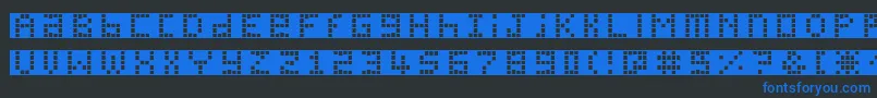 Czcionka Pichxpl – niebieskie czcionki na czarnym tle