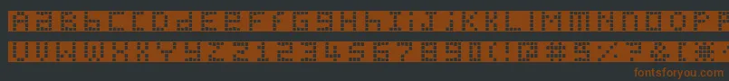 Czcionka Pichxpl – brązowe czcionki na czarnym tle