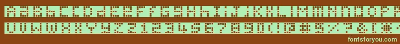 Шрифт Pichxpl – зелёные шрифты на коричневом фоне