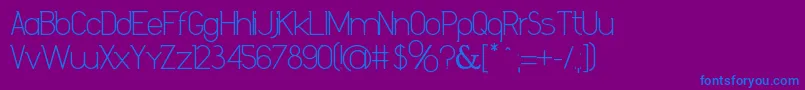 Шрифт DanielaBold – синие шрифты на фиолетовом фоне