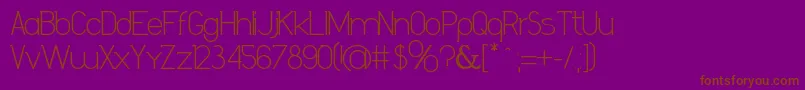 DanielaBold-fontti – ruskeat fontit violetilla taustalla