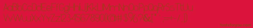 DanielaBold-fontti – ruskeat fontit punaisella taustalla