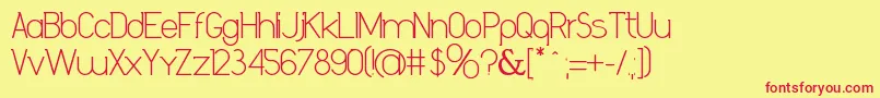 DanielaBold Font – Red Fonts on Yellow Background