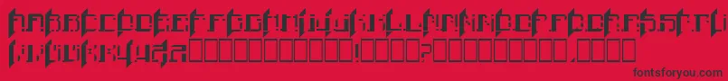 フォントFinn – 赤い背景に黒い文字