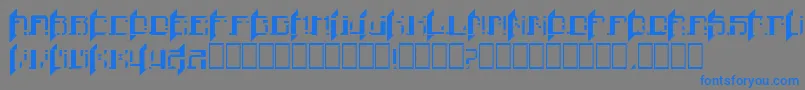 Finn Font – Blue Fonts on Gray Background