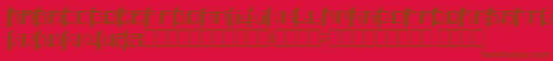 Finn Font – Brown Fonts on Red Background