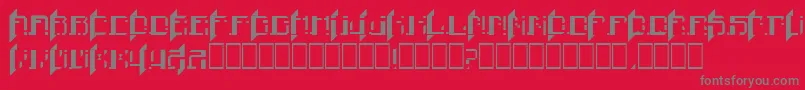 Finn Font – Gray Fonts on Red Background