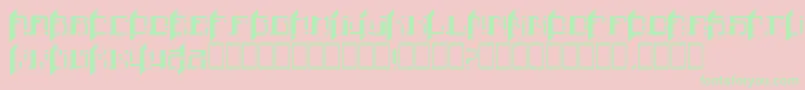 Finn Font – Green Fonts on Pink Background