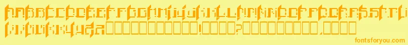 Finn Font – Orange Fonts on Yellow Background