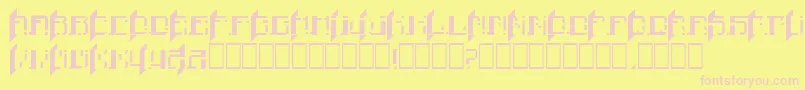 Finn Font – Pink Fonts on Yellow Background