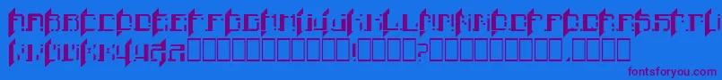 Finn Font – Purple Fonts on Blue Background